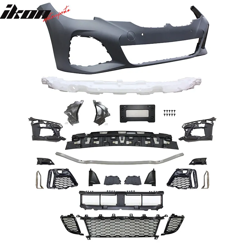 2019-2022 BMW G20 Unpainted M340 Front Rear Bumpers M-Tech Side Skirts
