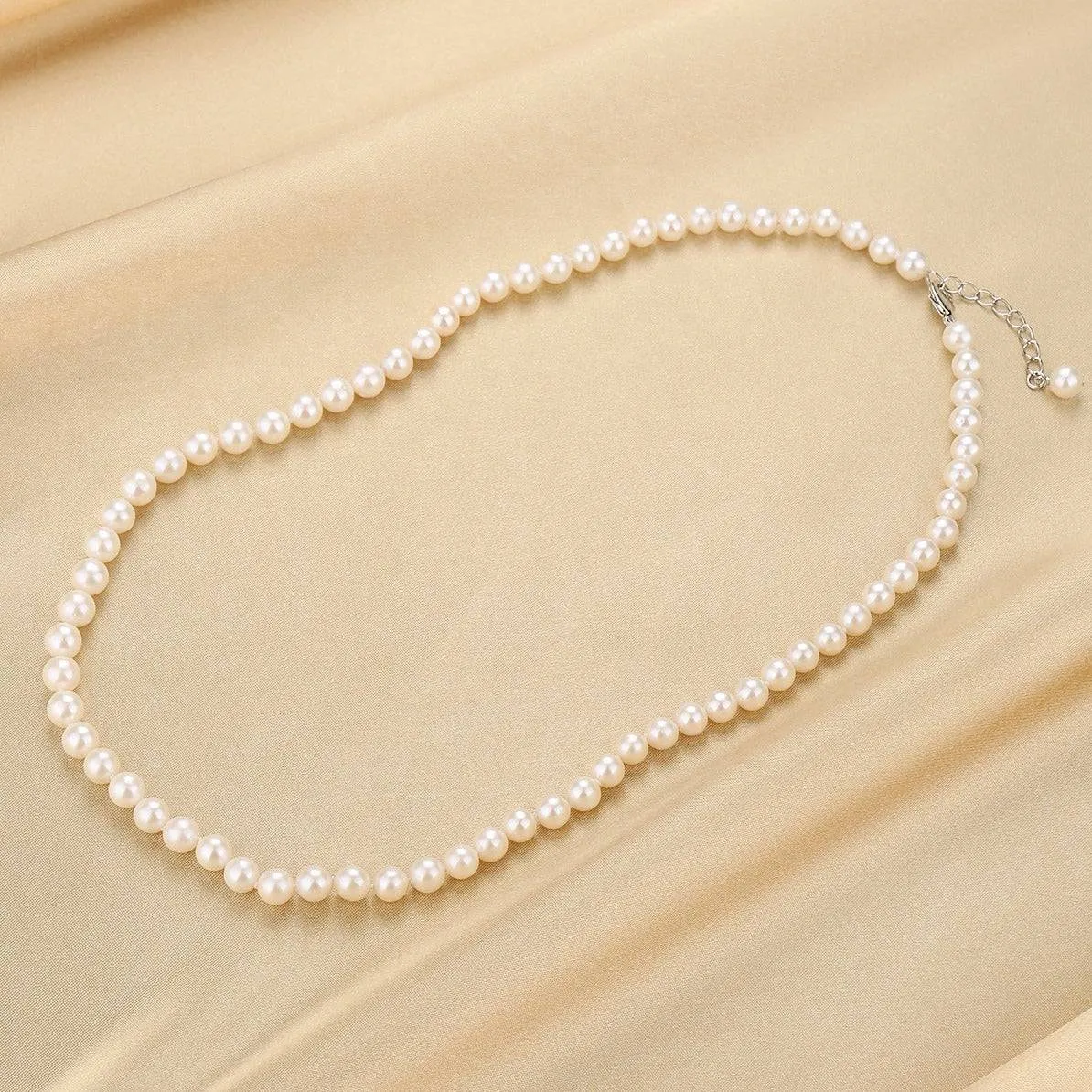6-7mm White Freshwater Versa Pearl Necklace