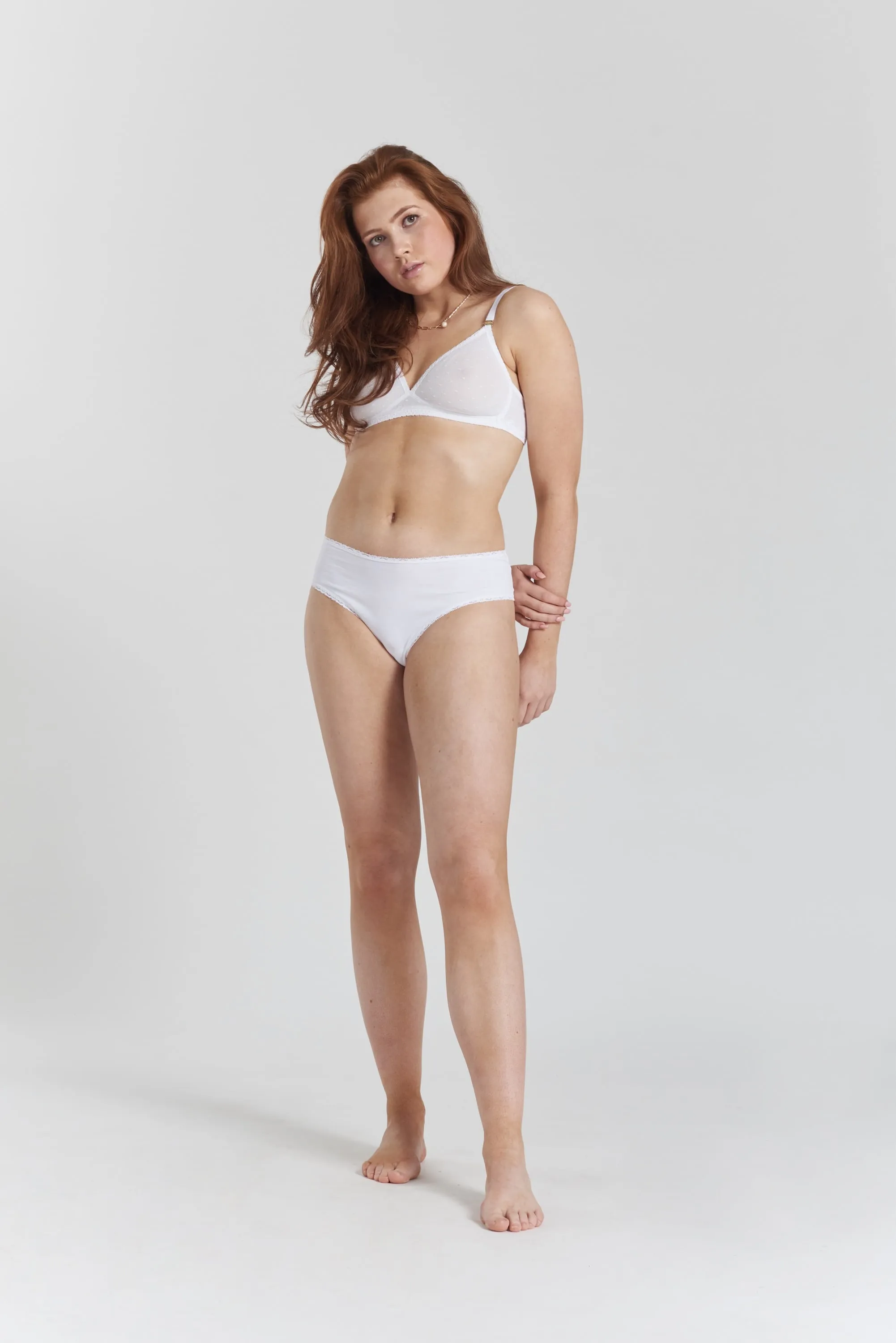 Anthelia recycled-tulle soft bralette - Glacier White