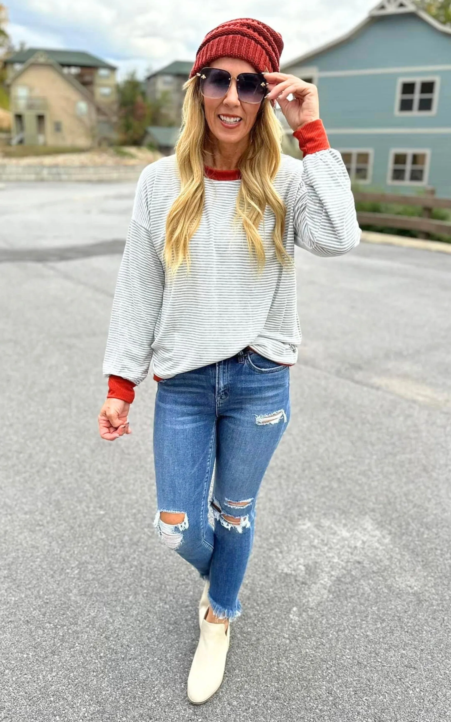 Appalachian Memories Striped Knit Top