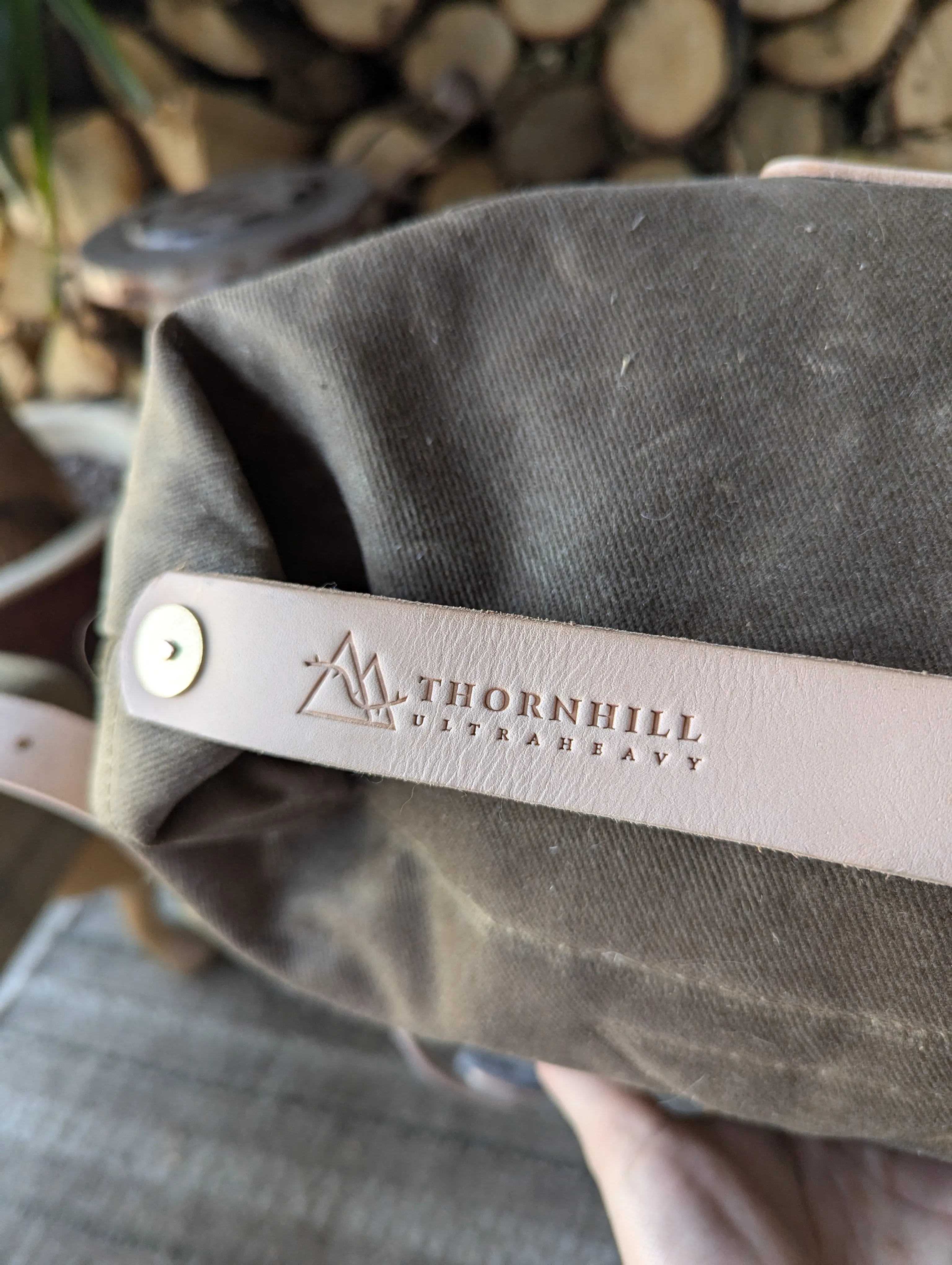 Bushcraft & travel rucksack - double lined waxed canvas & leather
