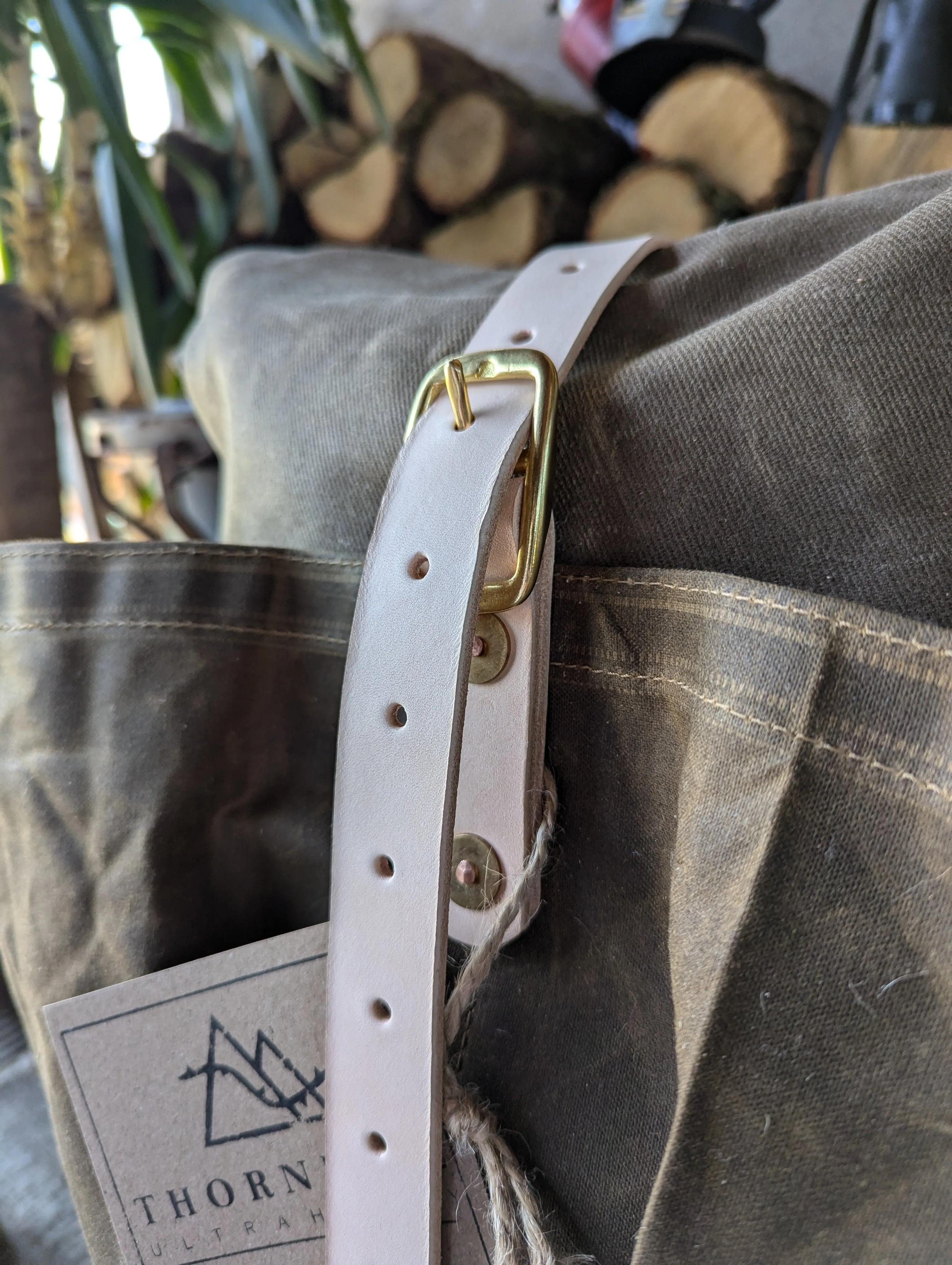 Bushcraft & travel rucksack - double lined waxed canvas & leather