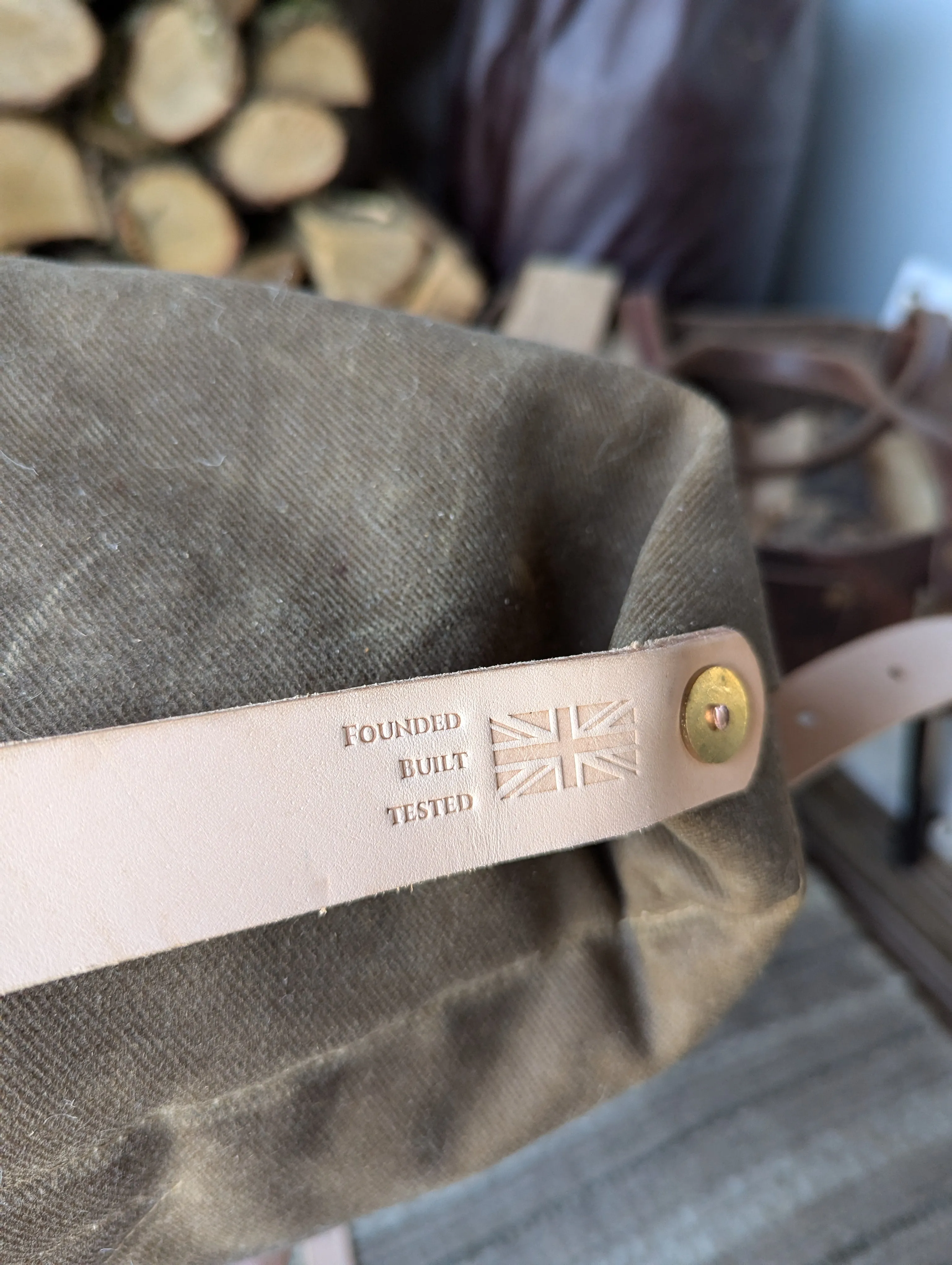 Bushcraft & travel rucksack - double lined waxed canvas & leather