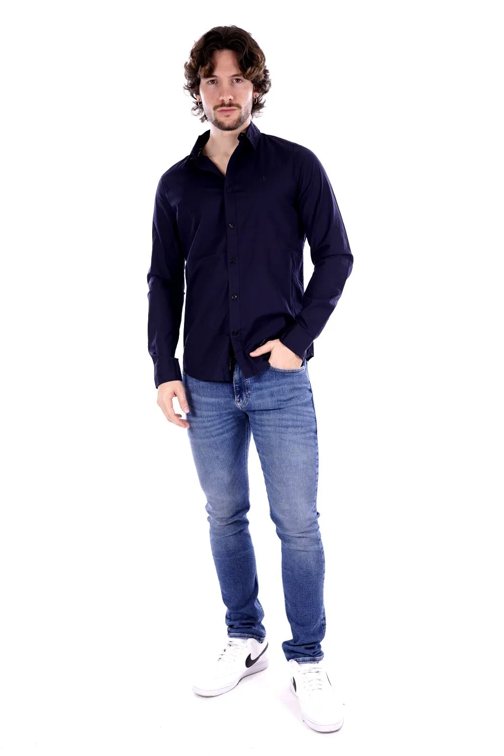 Calvin Klein Camicia Blu Da Uomo