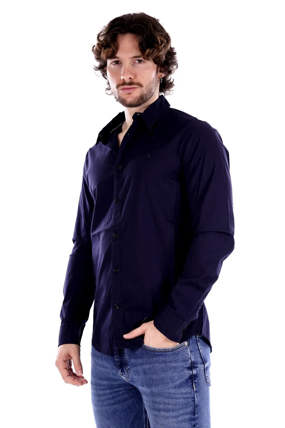 Calvin Klein Camicia Blu Da Uomo