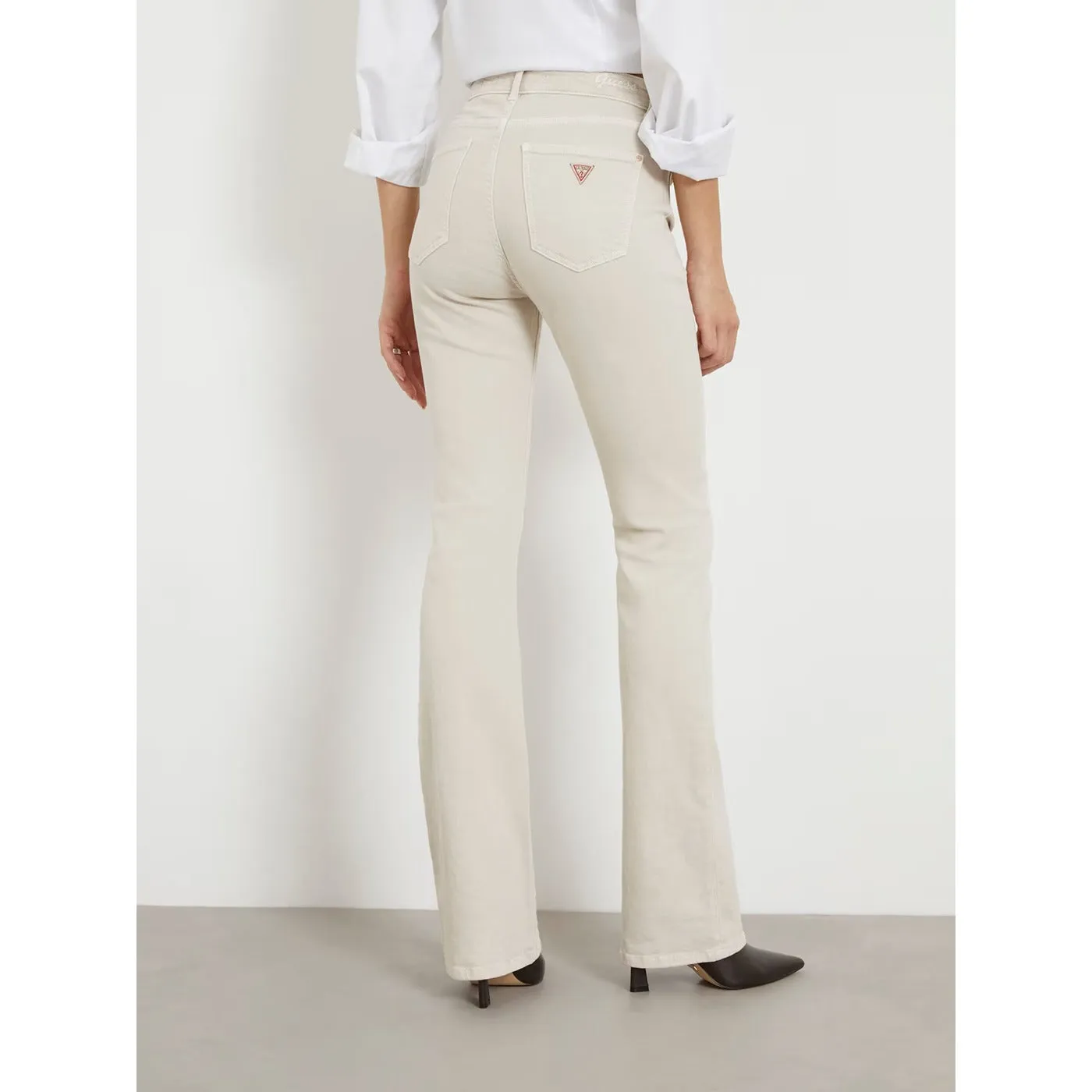 Cream High Rise Flare Jeans