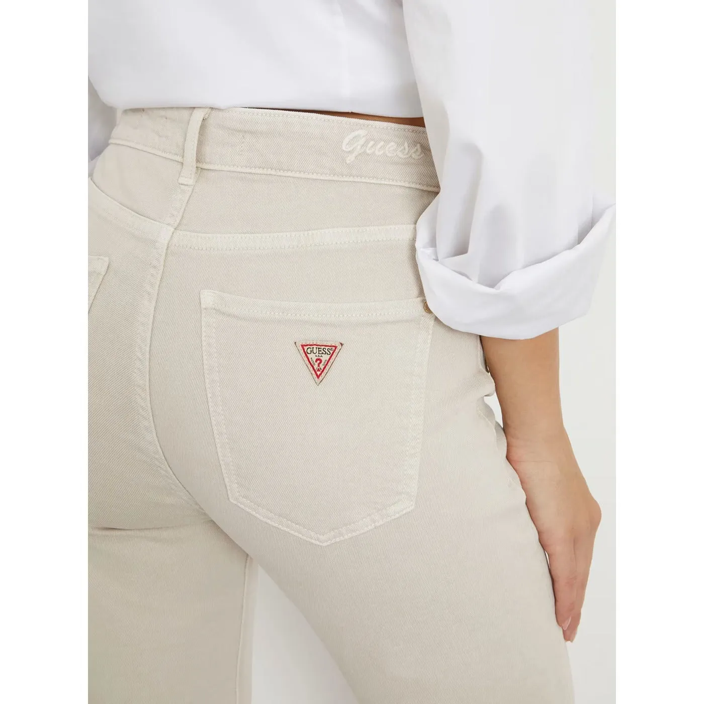 Cream High Rise Flare Jeans