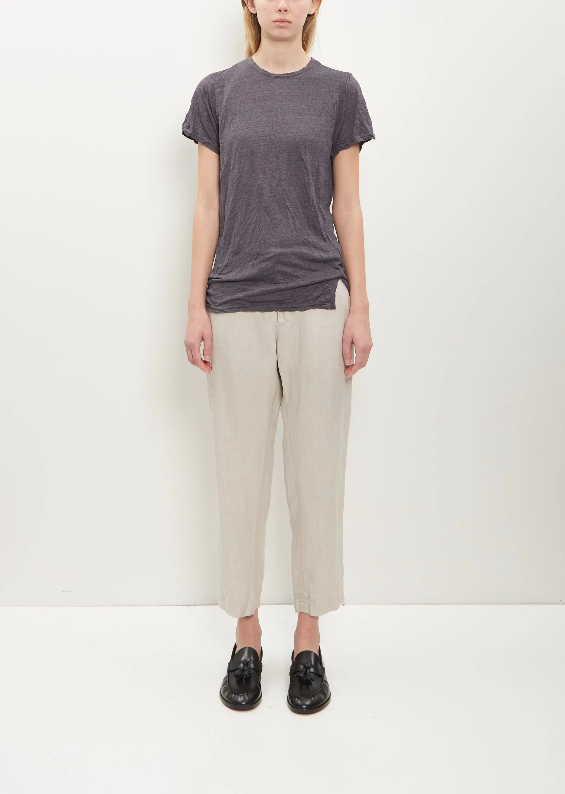 Crinkle T-Shirt — Charcoal