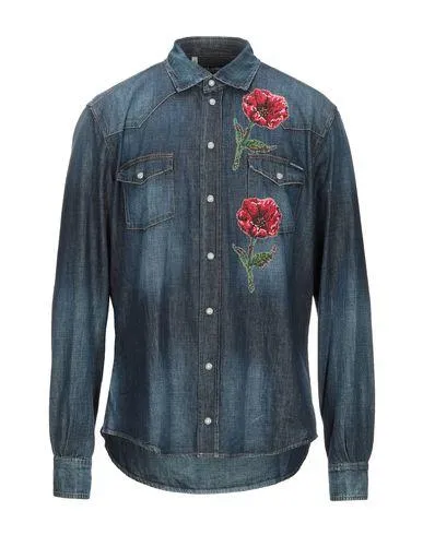 Dolce & Gabbana Man Denim shirt Blue 17 ½ inches-neck