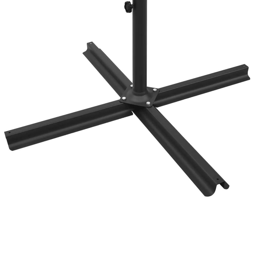 Double Parasol with Steel Pole Terracotta 600 cm