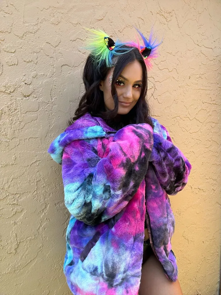 Down the Rabbit Hole Reversible Faux Fur Jacket