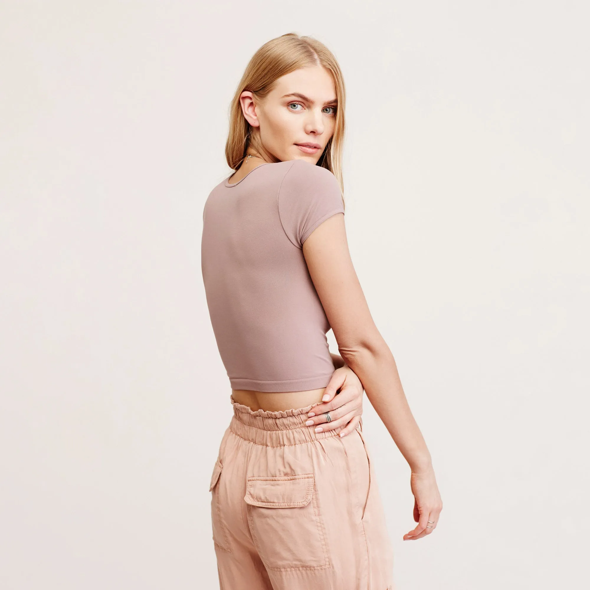 Free People Cap Sleeve Crop Top