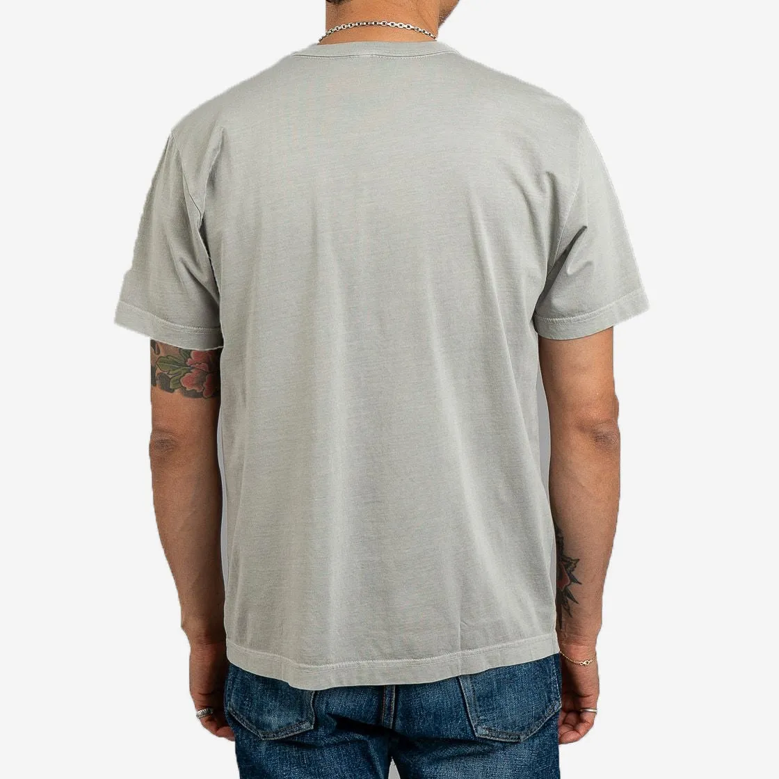 Garment Dyed Pima Cotton Plain T-Shirt - Ash