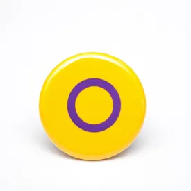 Intersex pride flag button