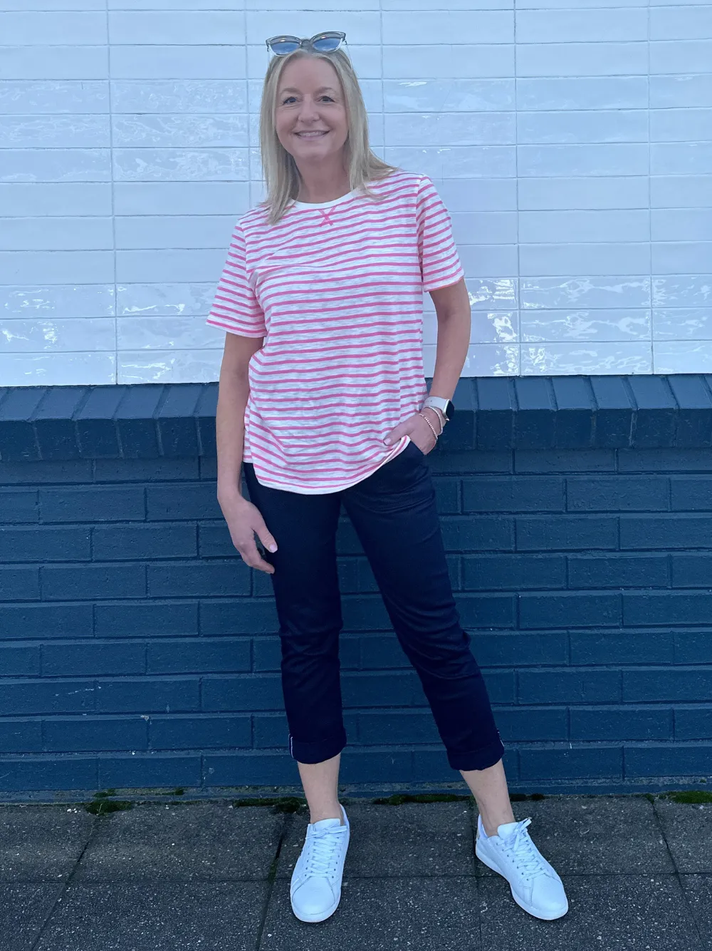 Isabella Cotton Pant - Navy