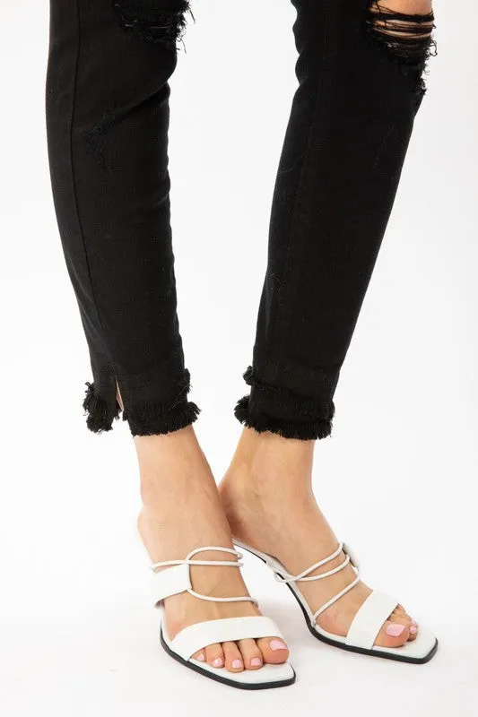 Kancan Emilia Mid Rise Ankle Skinny Jeans ~ Black *FINAL SALE* [1-3X]