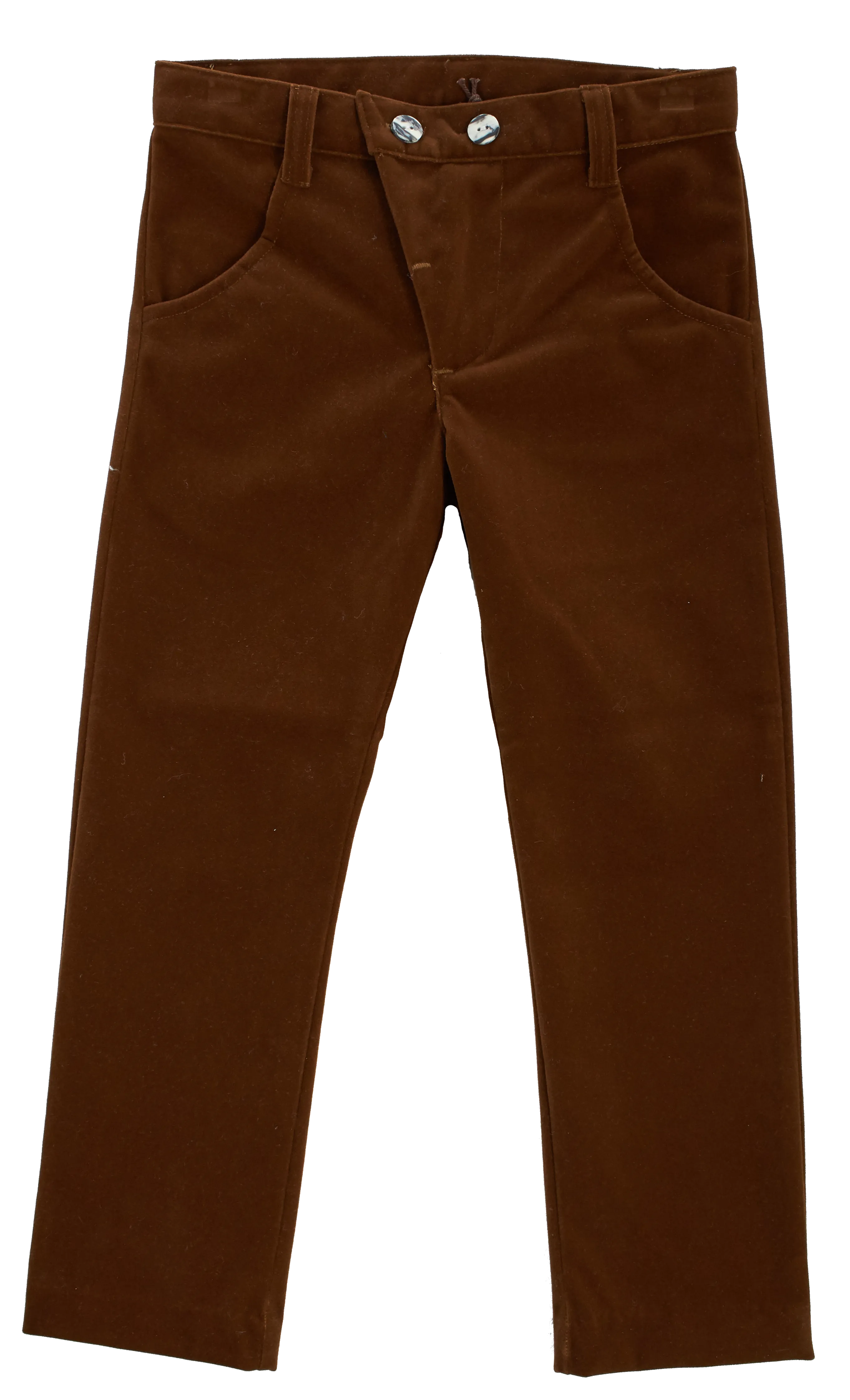 KIPP COGNAC VELVET SLIM PANTS