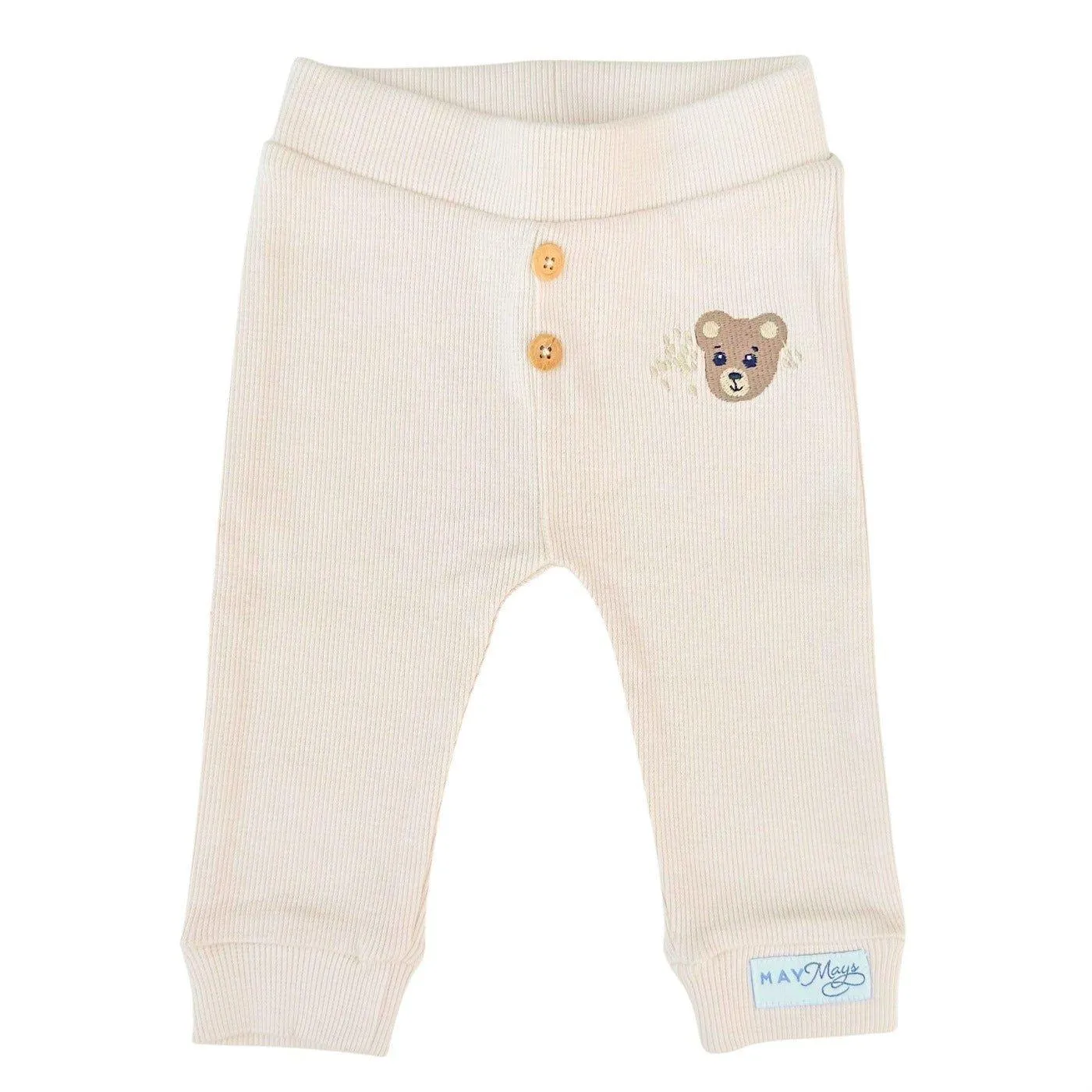 Legging beertje rib beige Teddy 86/92