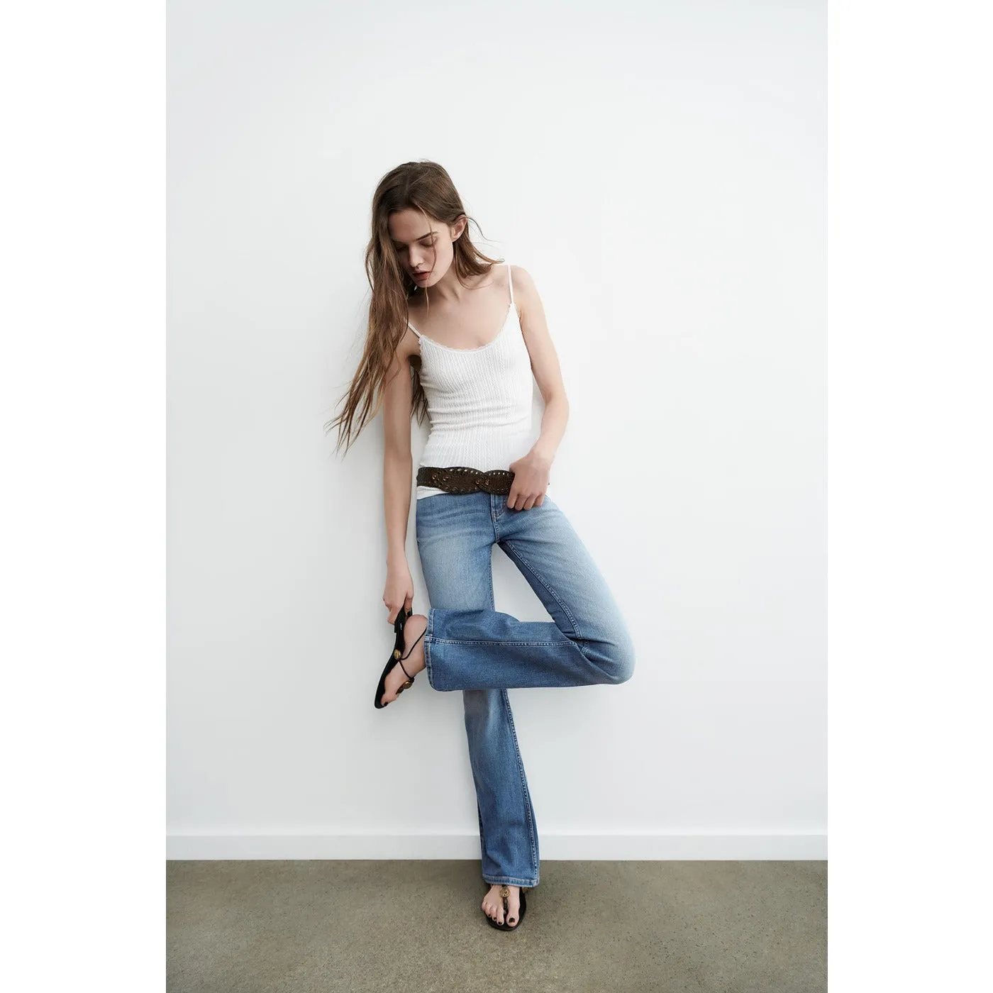 Light Blue High Waist Flare Jeans