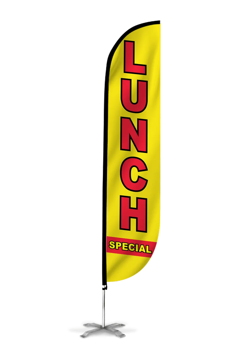 Lunch Special Feather Flag Yellow