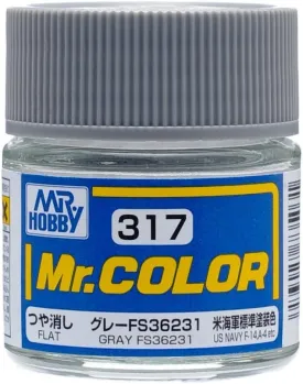 Mr. Hobby C317 Mr. Color Flat Gray FS36231 Lacquer Paint 10ml