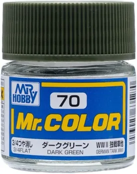 Mr. Hobby C70 Mr. Color Flat Dark Green Lacquer Paint 10ml