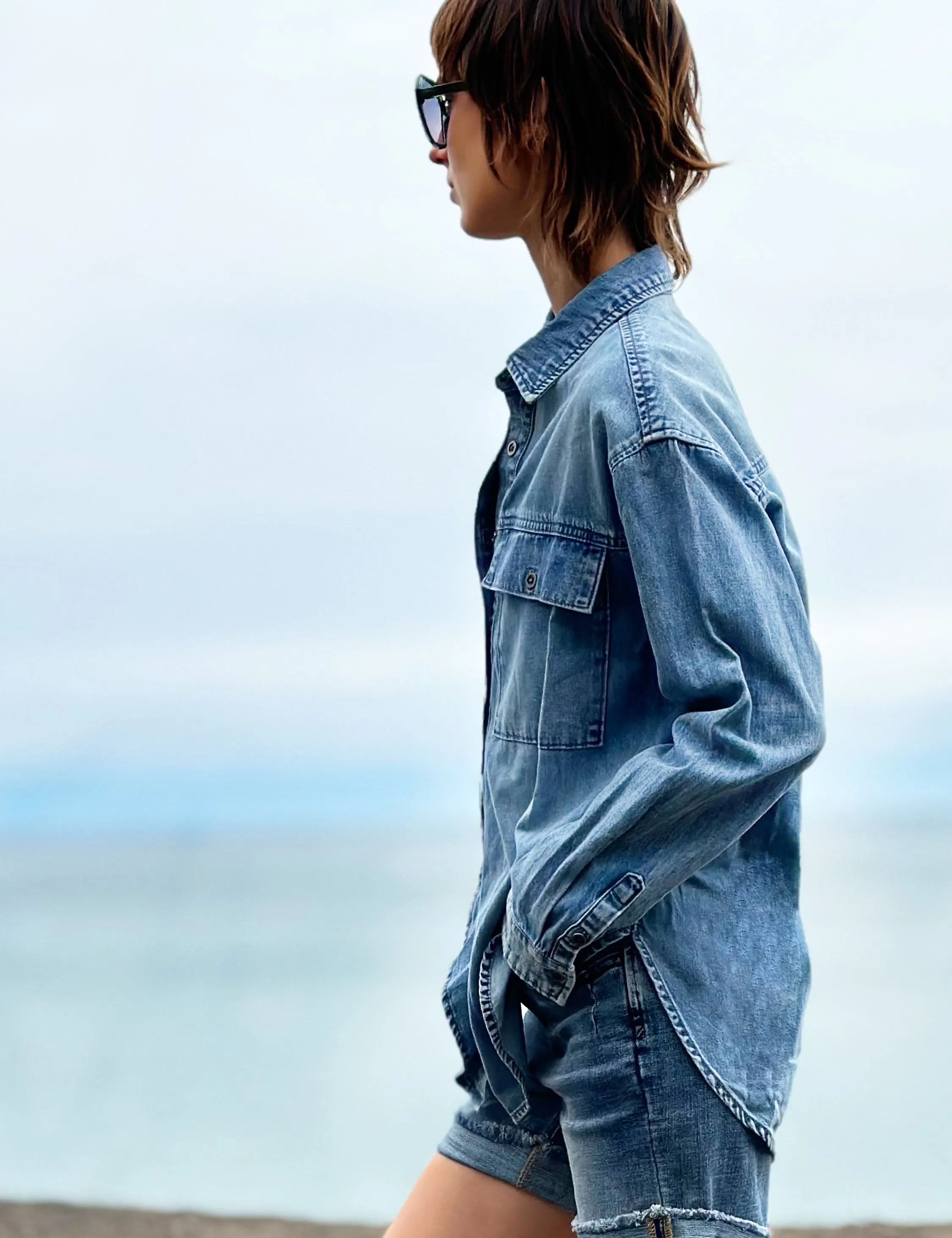 Oversized Denim Shirt