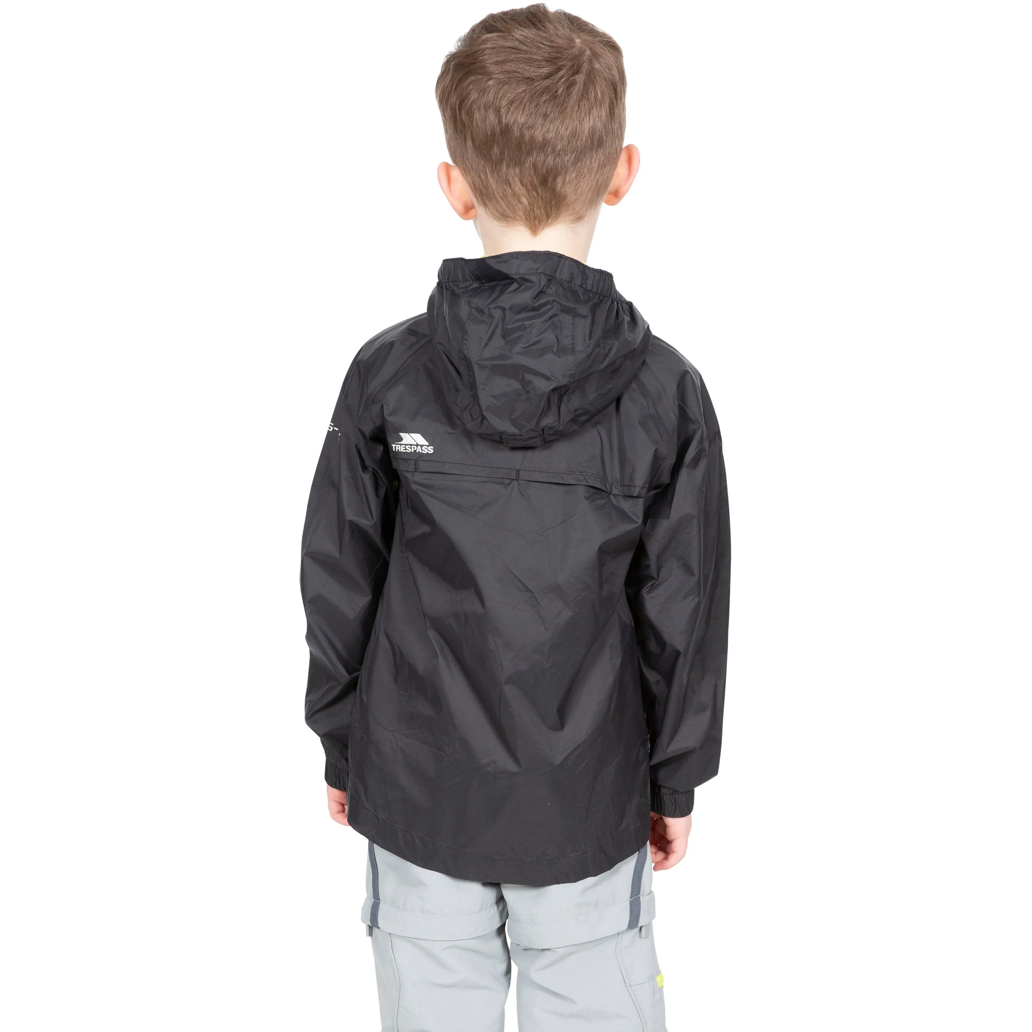 Qikpac Kids Packaway Unpadded Waterproof Jacket in Black