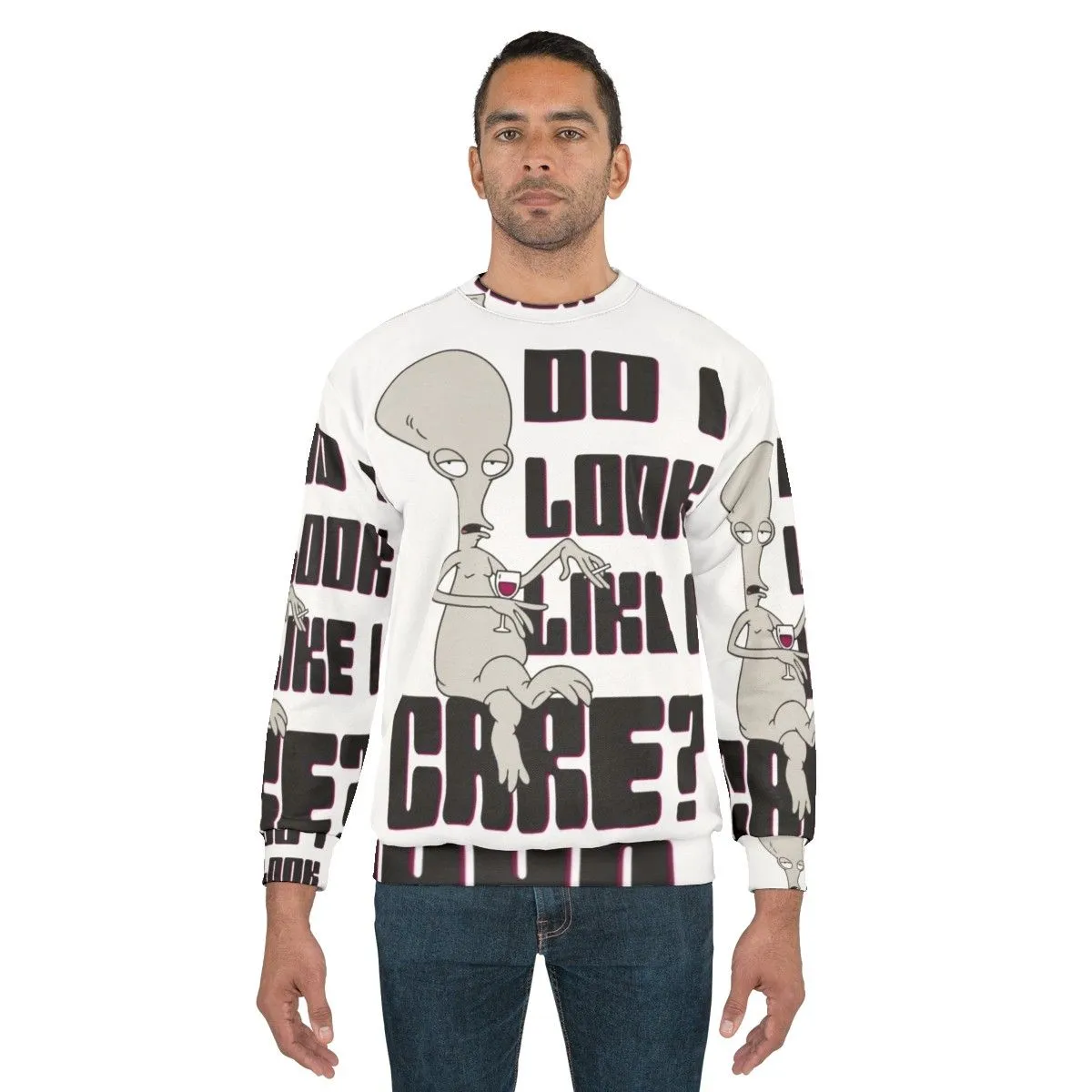 "Don't Care Attitude | American Dad Alien Snarky Sweatshirt"