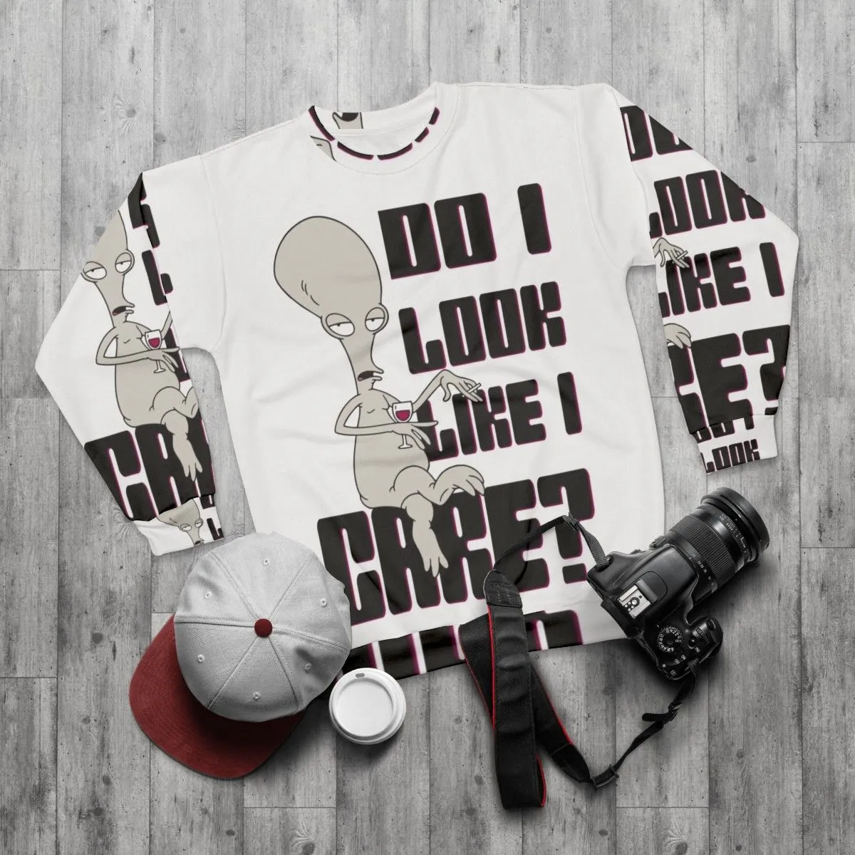 "Don't Care Attitude | American Dad Alien Snarky Sweatshirt"