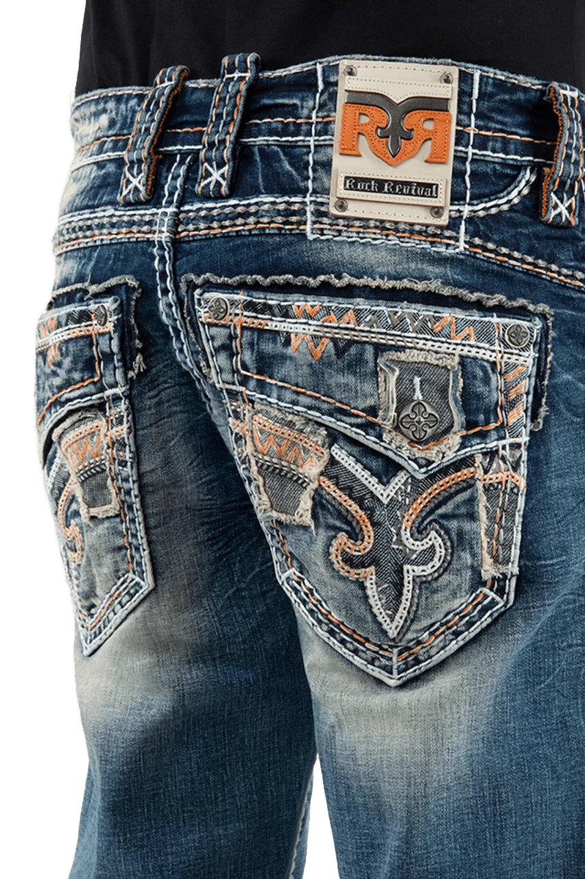 Rock Revival Men's Ebony J200r Straight Jeans