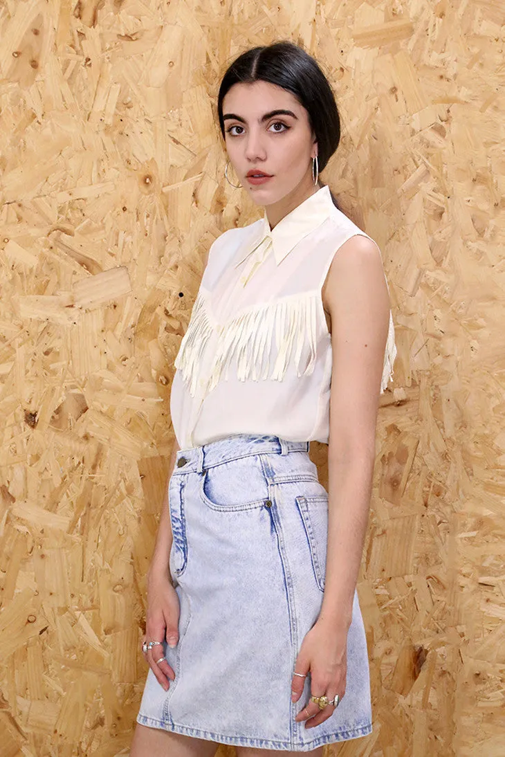 Rodeo Ready Tassel Silk Shirt
