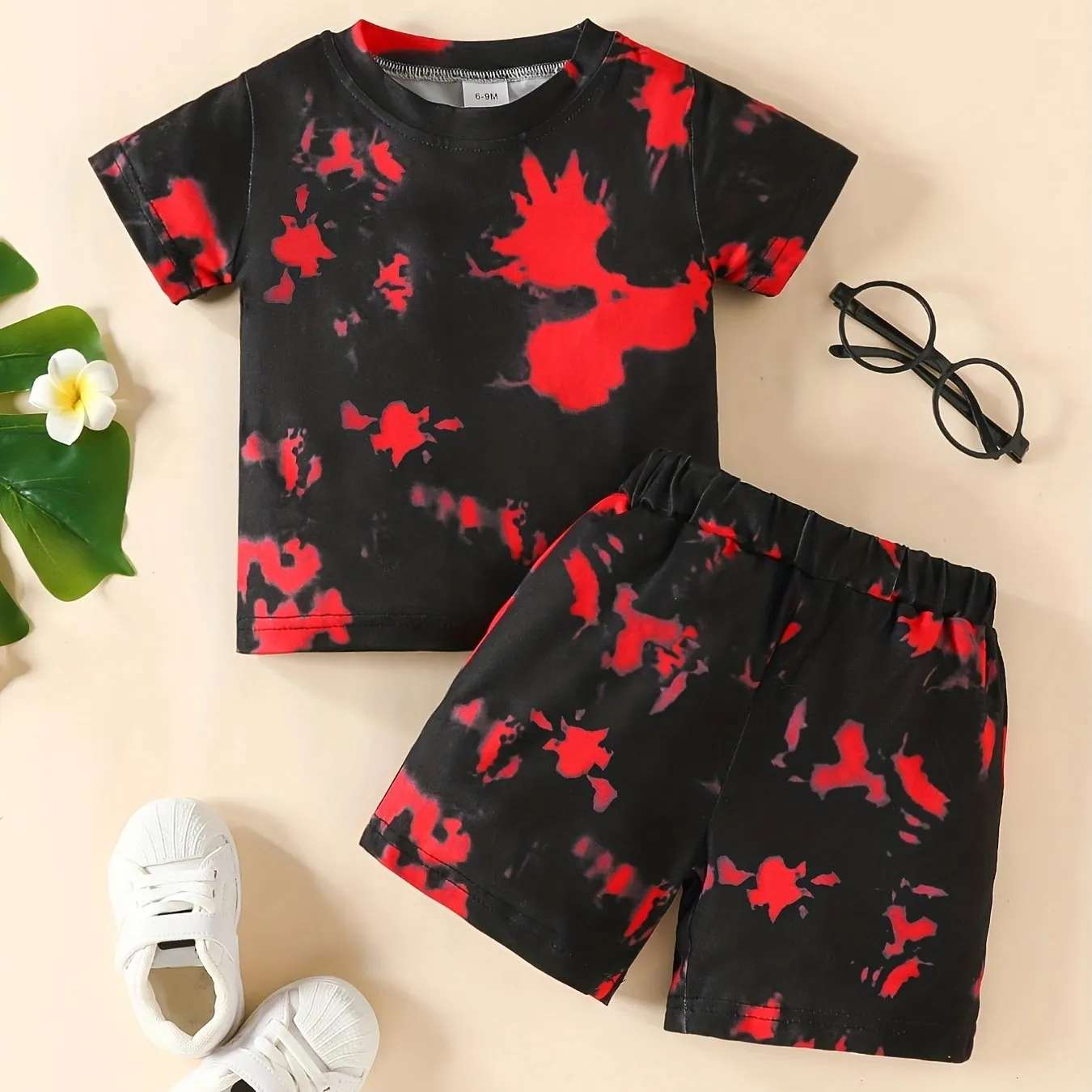 Trendy Tie Dye Tshirt  Shorts Set for BabiesToddlers