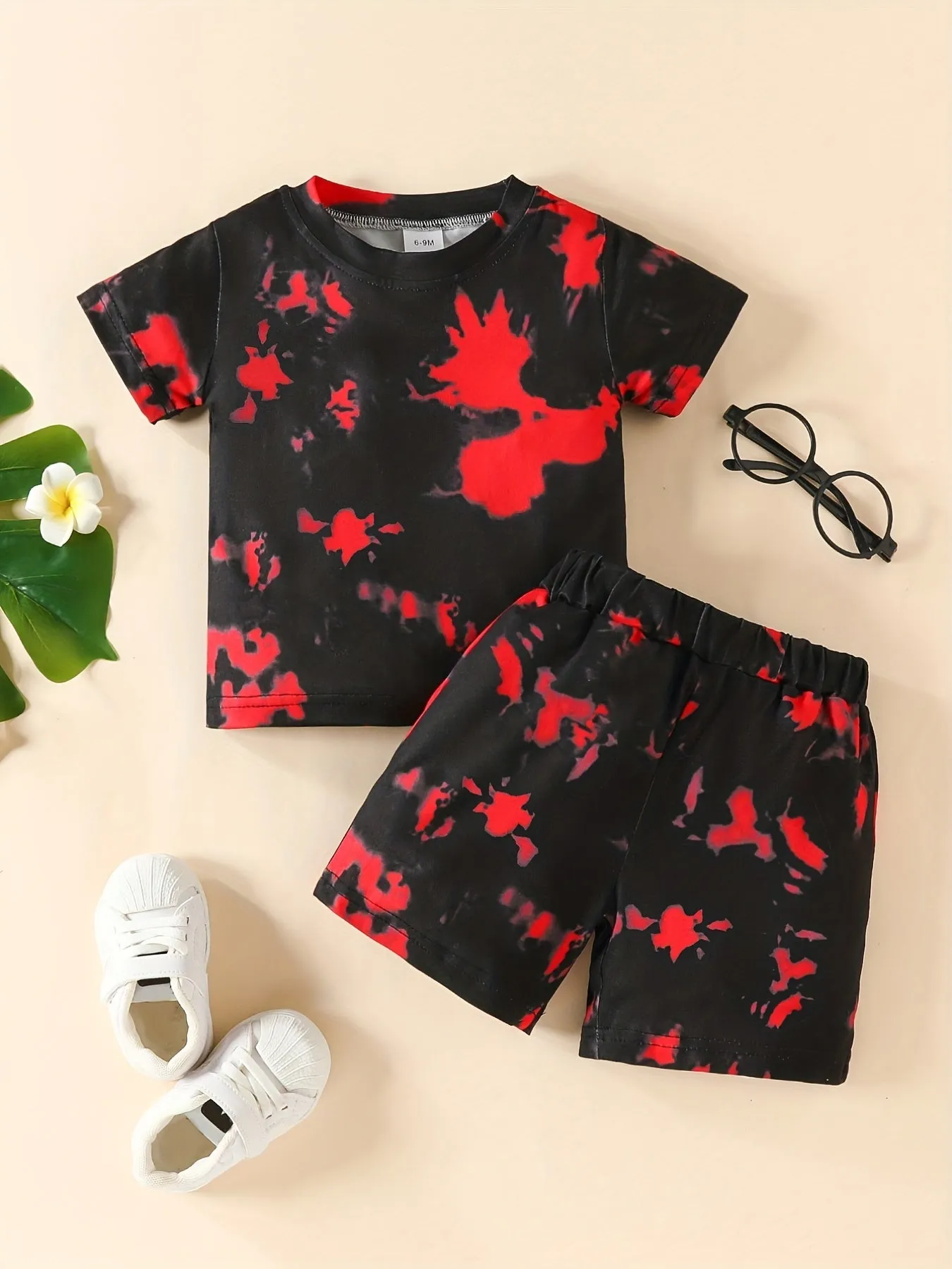 Trendy Tie Dye Tshirt  Shorts Set for BabiesToddlers