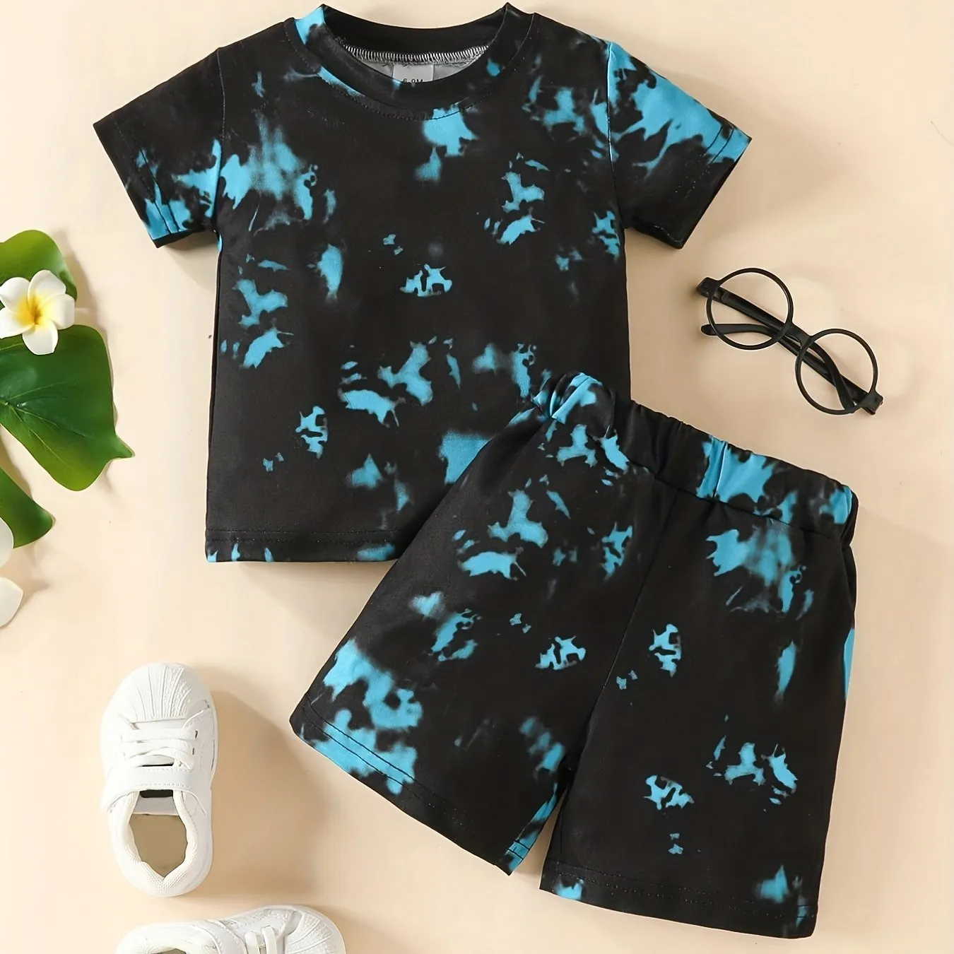 Trendy Tie Dye Tshirt  Shorts Set for BabiesToddlers
