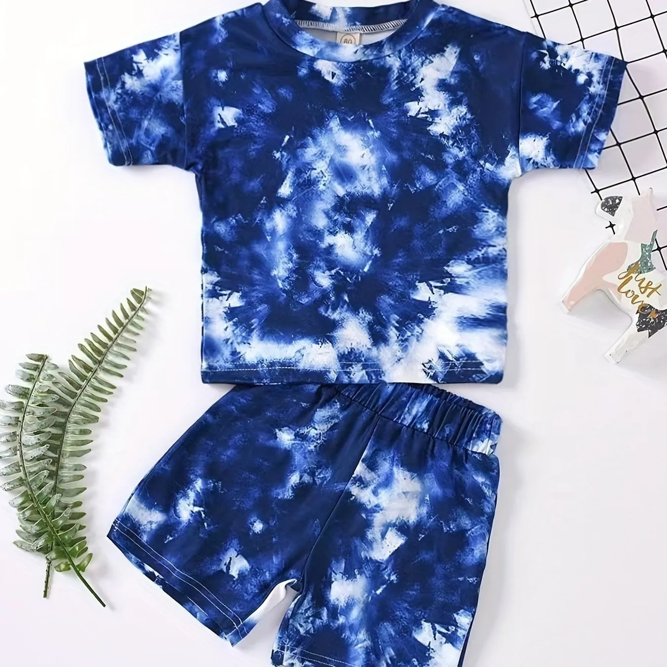Trendy Tie Dye Tshirt  Shorts Set for BabiesToddlers