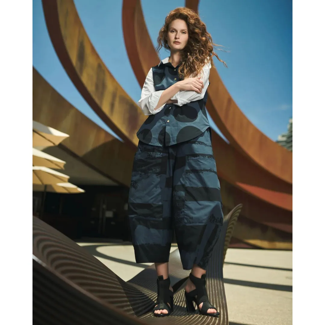 Urban Codex Barrel Pants - Navy