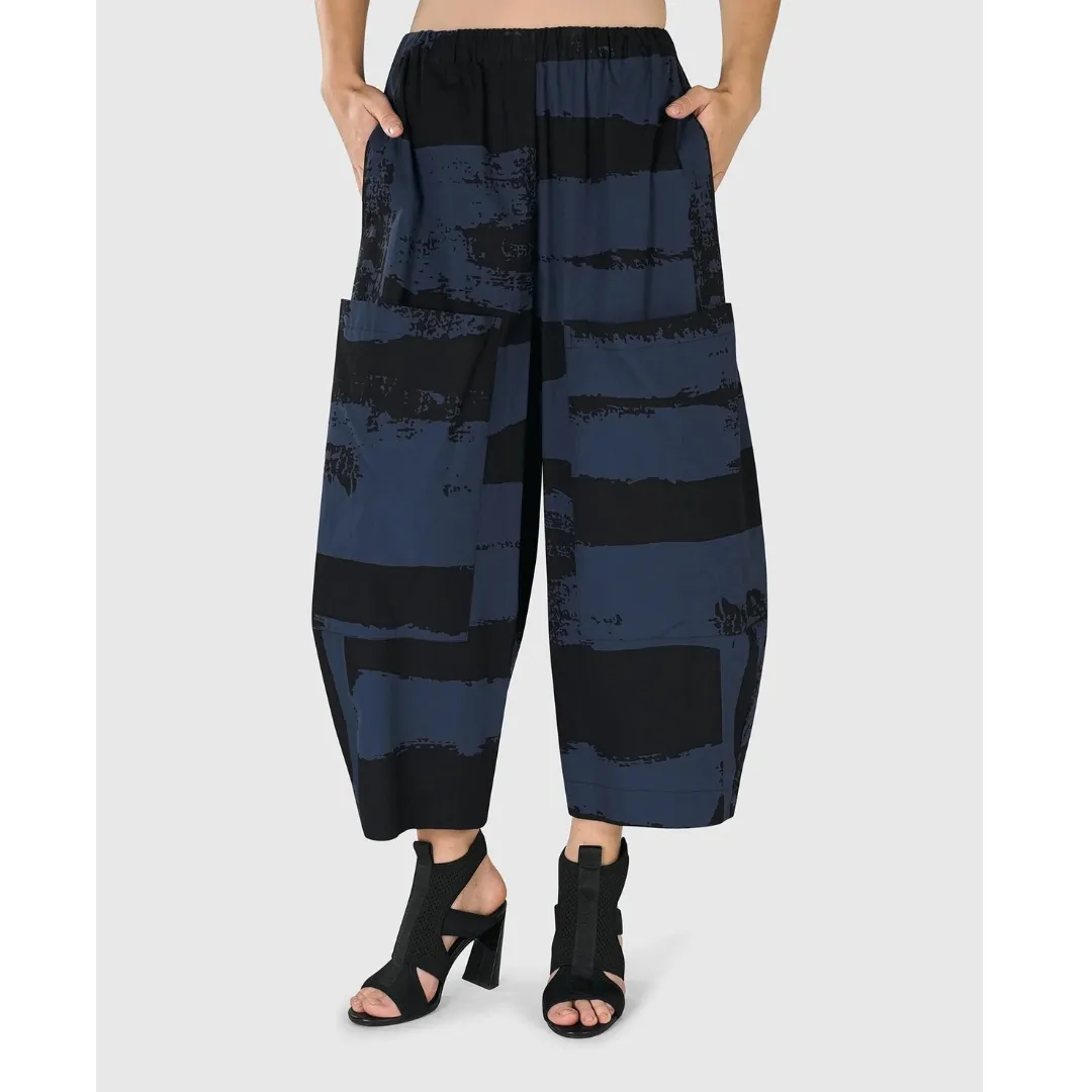 Urban Codex Barrel Pants - Navy