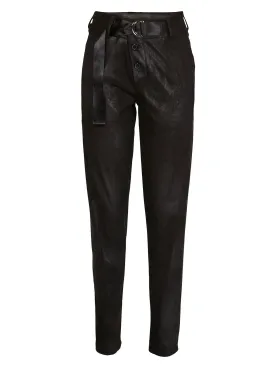 Vanika Vegan Leather Trousers - Black