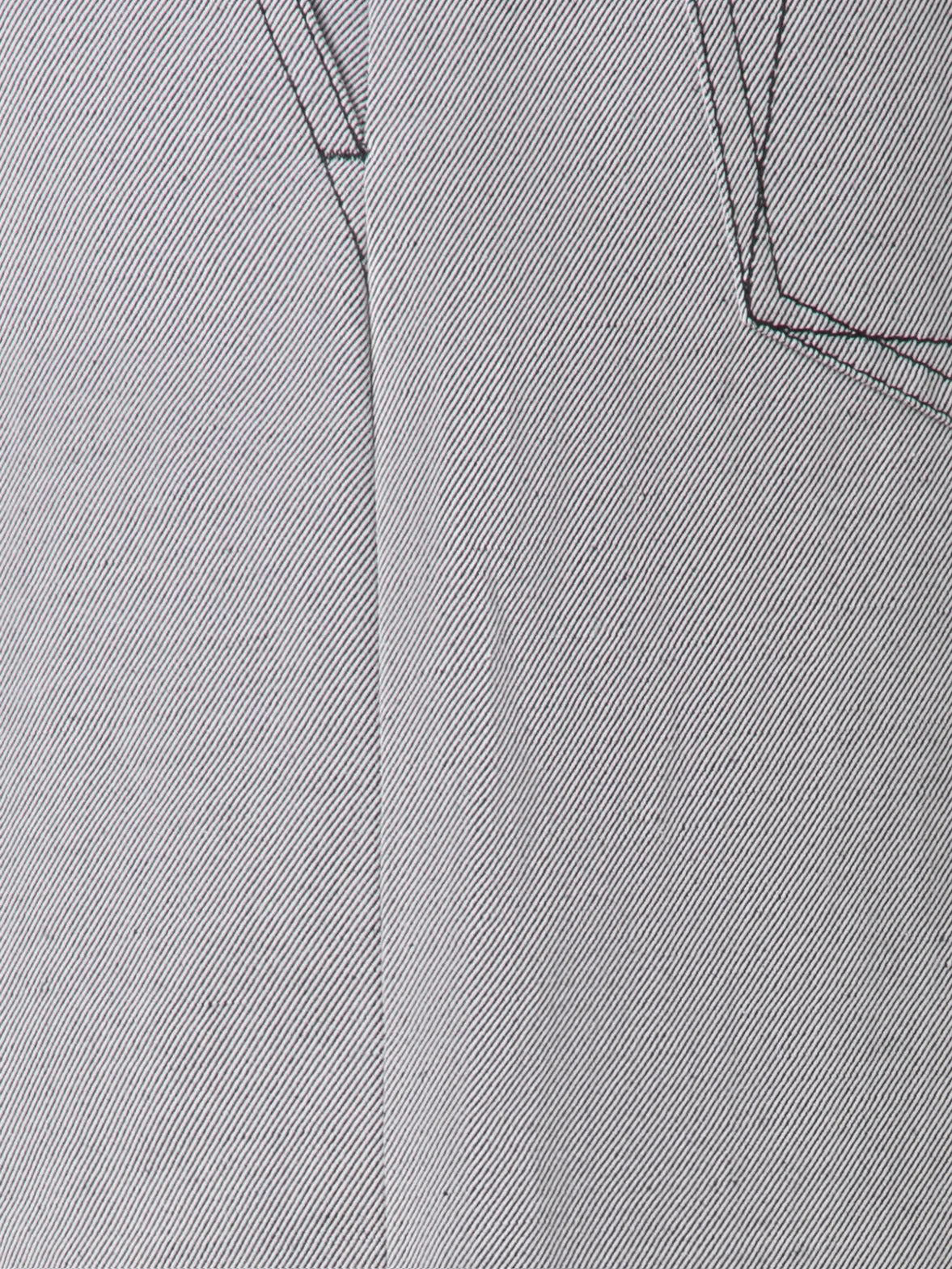 Wide Cotton Stretch Denim Pants