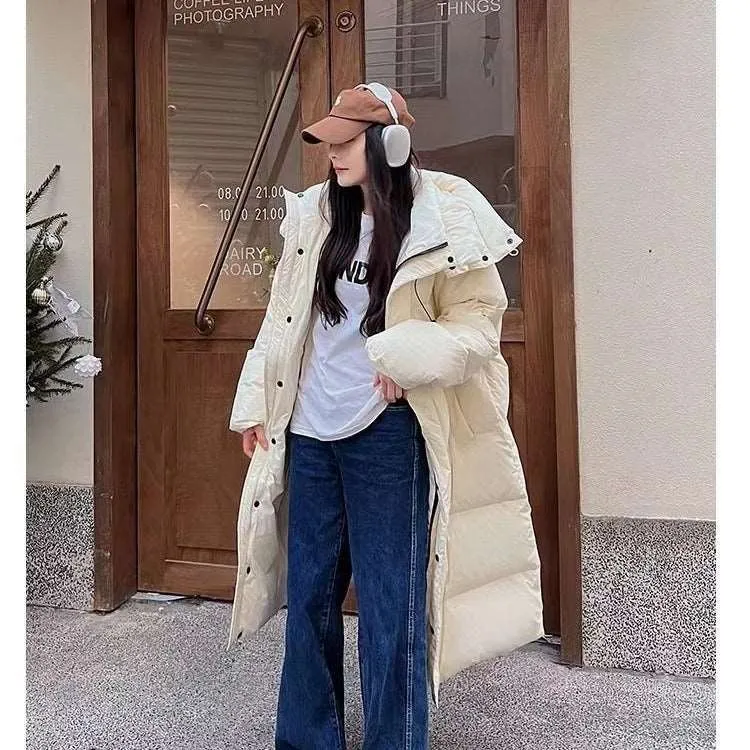Women's Long Loose Over-knee Cotton-padded Coat