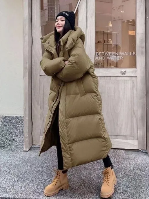 Women's Long Loose Over-knee Cotton-padded Coat