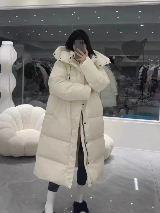 Women's Long Loose Over-knee Cotton-padded Coat