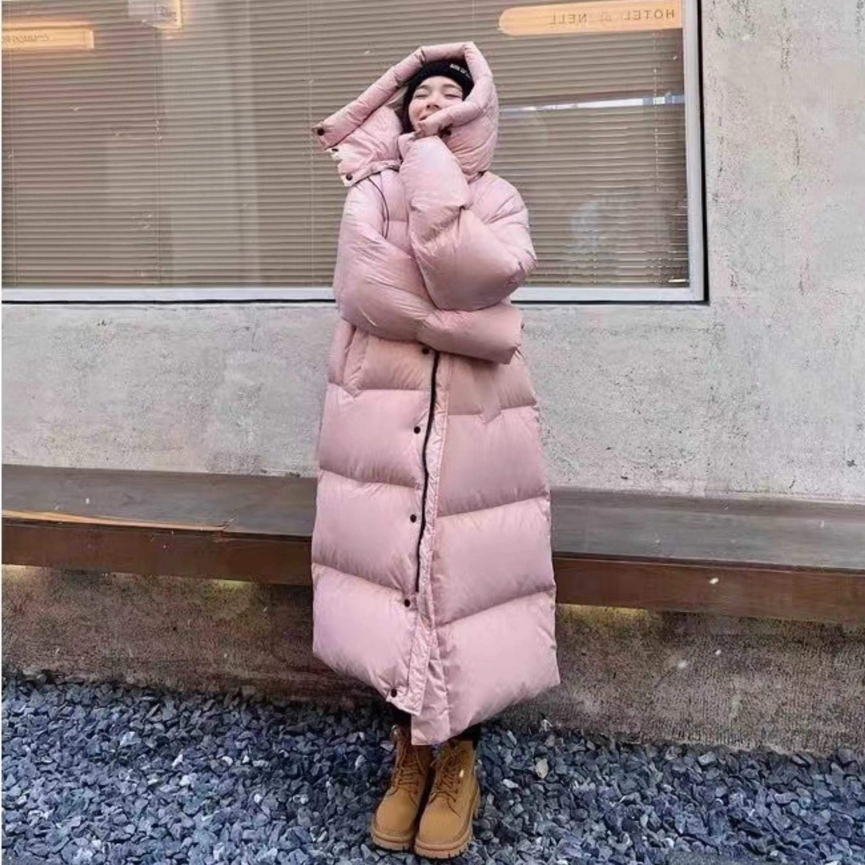 Women's Long Loose Over-knee Cotton-padded Coat