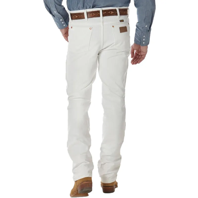 Wrangler Men's Slim Fit Cowboy Cut White Jeans